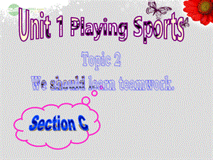 重庆市涪陵区中峰初级中学八年级英语上册 Unit 1 Playing Sports Topic 2 We should learn teamwork Section C课件 （新版）仁爱版.ppt